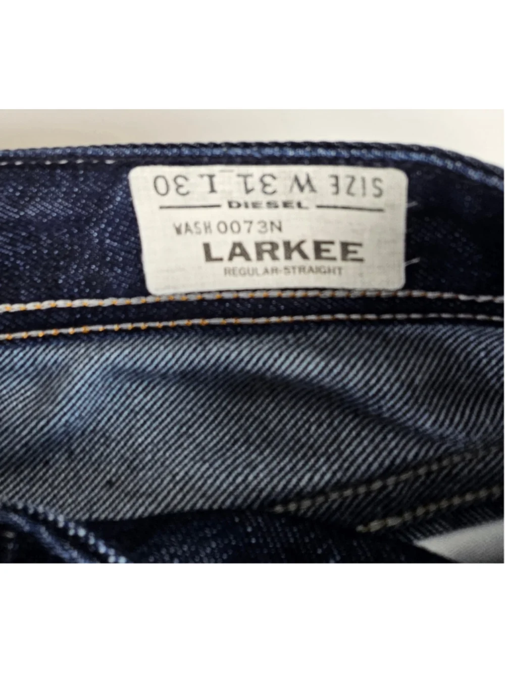 Diesel Larkee Jeans Mens 31x30 Blue Denim Regular Straight 0073N Button Fly